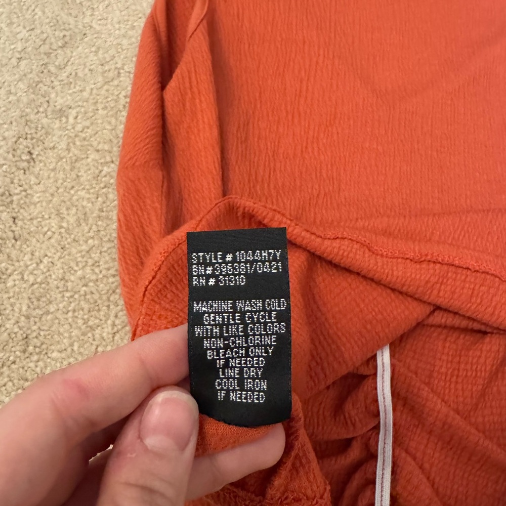 B Wear Burnt Orange M Sleeveless Ruched Tank Top - Picture 5 of 6